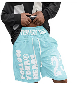 Shorts décontractés pour hommes à double taille, impression sérigraphique personnalisée, cordon élastique uni, poches, 100 % coton – Ventes flash - Product Image 1