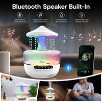 Humidificateur Haut de Gamme 2026 en Forme de Nuage de Pluie Champignon avec Haut-parleur, LED RGB 7 Couleurs, Son de Gouttes d'Eau, Diffuseur d'Arômes pour Hôtels et Foyers