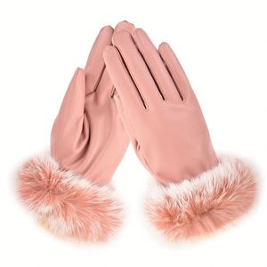 Guantes térmicos con aislamiento completo, guantes de carreras con protección en los nudillos, guantes unisex de cuero negro - Product Image 3