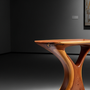 Luxury Hollow Hourglass Solid Wood Side <b>Table</b> Modern Handcrafted Cedar Ottoman & End <b>Table</b> for Designer Home Hotel Furniture - Product Image 6