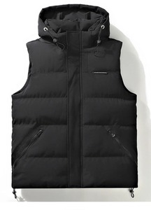 Gilet matelassé sans manches en polyester de qualité supérieure, sur mesure, décontracté, épais, léger et chaud pour l'hiver - Product Image 3