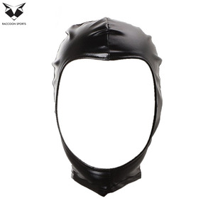 Cagoule intégrale en similicuir noir avec ouvertures pour les yeux et la bouche, sexy, pour clubbing, cosplay et déguisement de fête - Product Image 4