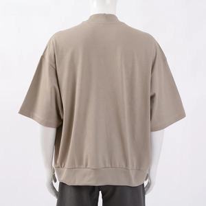 Custom Casual Blank <b>Turtle</b> <b>Neck</b> Heavy Weight 100% Cotton Oversized Baggy Turtleneck T-Shirts for <b>Men</b> Breathable Eco-Friendly - Product Image 5