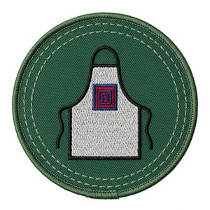 Parche Termoadhesivo Personalizado de Regalia Masónica, Insignia Azul Marino y Blanca, Decoración para Ropa de la Francmasonería, Parche Bordado a Máquina Circular para Rituales - Product Image 3