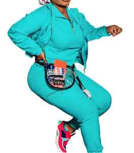 Uniforme Médico para Mujer, Estilo 2026, Sudadera con Cierre, Pantalones Deportivos Elásticos para Hospital, Venta al Por Mayor - Product Image 6