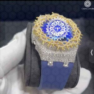 Montre de luxe pour homme Charm Jewells, boîtier en acier inoxydable de 40 mm, mouvement mécanique analogique bleu, bracelet en acier inoxydable, verre lumineux 10 - Product Image 3