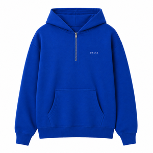 Sudadera con capucha y media cremallera extragrande con logotipo personalizado premium para hombre, de alta calidad, de algodón grueso, con cremallera de cuarto, OEM - Product Image 4