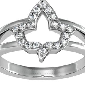 Bague en argent sterling motif feuille pour femme, élégante avec accent en cristal, bijou fantaisie, bague tendance, accessoire cadeau pour usage quotidien - Product Image 6