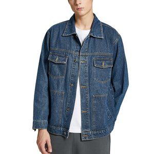 Wholesale Mens Denim Jacket Street Style Slim Fit Durable Cotton Coat For Spring Autumn Fashionable Streetwear Menswear - Product Image 1