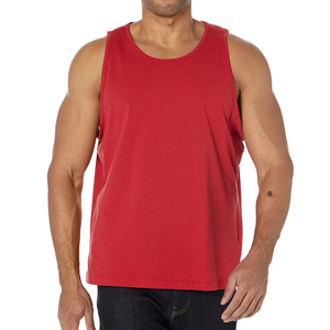 Débardeur en coton tricoté respirant sans manches pour homme, coupe classique ample, idéal pour l'entraînement estival - Product Image 1