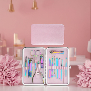 KAAMIR INSTRUMENTS Premium Professional Pedicure Manicure Kit 10pc <b>Nail</b> Treatment <b>Set</b> 4-in-1 <b>Nail</b> Clipper Portable Metal Bag for - Product Image 1