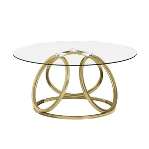 Table basse ronde en métal noir avec design martelé pour la maison, le salon, les villas, utilisation décorative, meubles, table basse - Product Image 5