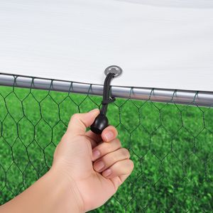 Grand poulailler métallique de type walk-in 9,8x13,1x6,5 pieds avec toit bombé et enclos sécurisé pour la sécurité des animaux - Product Image 6