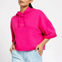 Sweat-shirt court à col en fausse fourrure pour femme, hiver, logo personnalisé, impression en relief, style vintage