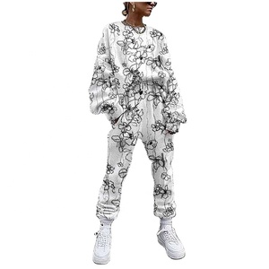 Urban Art Print <b>Tie</b> <b>Dye</b> Women's Tracksuit Drawstring Long Sleeve 2 Piece <b>Set</b> High Waist Running Suit 2021 Casual <b>Sets</b> Sweat Suit - Product Image 3