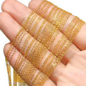 Collar Clásico Chapado en Oro de 18K con Forma de O de 2.3g, Cadena de 20 Pulgadas/45cm para Regalo de Boda, Compromiso o Fiesta - Product Image 3