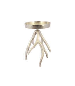 Support à bougie moderne en métal doré avec insert en verre transparent pour une décoration haut de gamme de la salle à manger et du salon - Product Image 2
