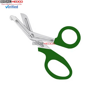 Ciseaux de traumatologie pour infirmières, ciseaux de premiers secours, 5,5 pouces, vert foncé, acier inoxydable allemand, ciseaux médicaux d'urgence pour bandages, chirurgicaux - Product Image 3