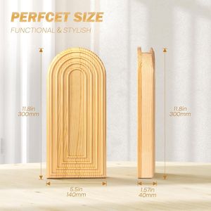 Set di 2 Vasi da Parete in Legno di Pino Rustico, Migliori Fioriere Sospese Boho Chic per Piante da Interno, Decorazione Rustica per la Casa - Product Image 2