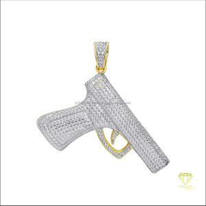 Custom Statement Pendant In 925 Sterling <b>Silver</b> With Premium Moissanite Diamond Stone Setting - Product Image 5