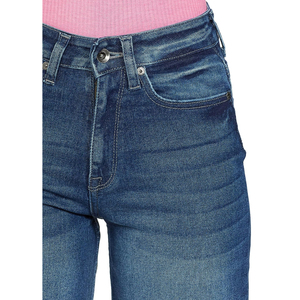 Pantalones Vaqueros de Pierna Ancha Personalizados para Mujer, Diseño Moderno, Vaqueros de Mezclilla con Spandex, Cierre de Cremallera, Cintura Media, de Bangladesh - Product Image 4