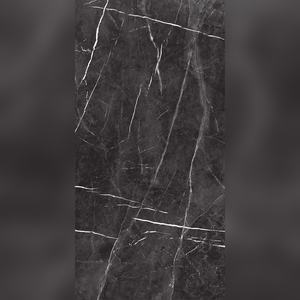 Carrelage émaillé effet pierre noire polie de qualité supérieure, grand format, revêtement de sol intérieur, qualité export, matériau de construction - Product Image 6