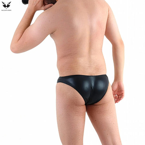 New Arrival Premium Quality Sleek Fit Classic Rise Cut Zipper Front High Performance Leather Fashion Underwear Suitable Clubwear - Product Image 4