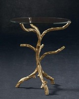 Table console contemporaine en laiton avec plateau en marbre, base de pieds faite à la main, mobilier moderne pour salon, durable et facile à nettoyer