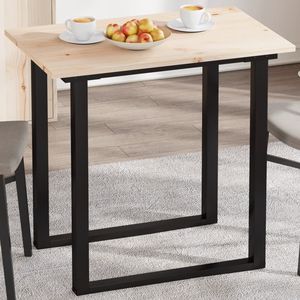 Tavolo da pranzo con finitura naturale in legno massello di pino medio resistente - Product Image 1