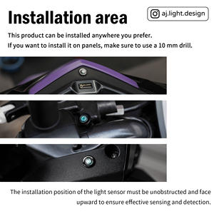 Module de capteur de lumière automatique AJ LIGHT DESIGN AJHLIN pour motos - Contrôleur de phare LED intelligent, position supérieure, 1 lentille, 1 - Product Image 3