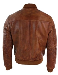 Chaquetas de cuero genuino marrón para hombre, estilo vintage, alta calidad, casual, clásico, estilo motero, para exteriores, senderismo, con un look elegante. - Product Image 1