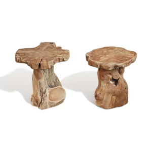 Table basse Lombok en bois de racine de teck, couleur naturelle, haute qualité, pour intérieur et extérieur. - Product Image 5