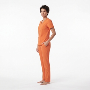 Ensemble d'uniformes médicaux pour femmes, manches courtes, col en V, tenue de travail pour infirmières, hôpital, haut et pantalon, ensemble deux pièces - Product Image 4