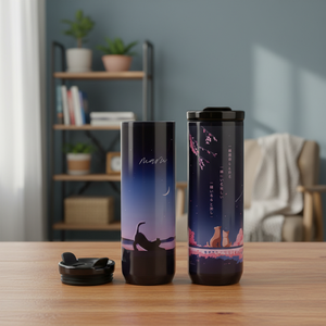 Termo Portátil Ligero de 24oz, de Titanio SUS 316 con Revestimiento Cerámico, Minimalista, Delgado, de Acero Inoxidable, MARU, 6 Horas - Product Image 1