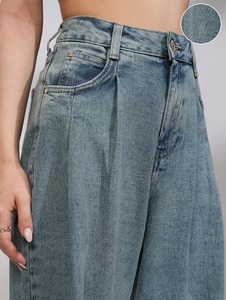 Jean décontracté Abdul Royal World Export coupe ample taille mi-haute déchiré jambe large en denim de coton écologique résistant à la décoloration - Product Image 5