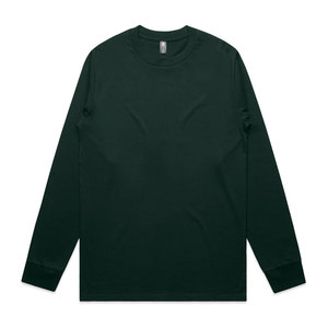Chemise à manches longues de première qualité, coupe ample, en coton peigné, avec double couture, style basique et élégant - Product Image 3