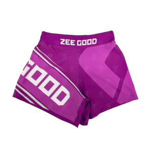 Custom Logo Heat-Transfer Printed Ranked Jiu Jitsu Fight Shorts Men Women 4-Way Stretch Mid-<b>Thigh</b> Grappling Front Position - Product Image 1