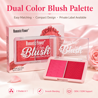 Vente chaude 2 couleurs étanche haute pigmentation finition naturelle mate fard à joues