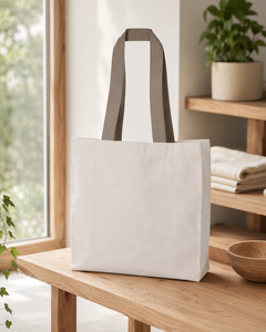 Bolsa de Tela de Algodón Orgánico 390 GSM GOTS 38x40x14 cm, Logotipo Personalizado, Bolsa de Compras Promocional, Fabricante OEM ODM al por Mayor - Product Image 6