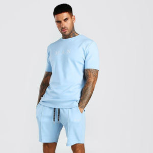 Conjunto de Shorts Casuales de Verano para Hombre OEM, Transpirables, de Marca Privada, de Algodón, Producción al por Mayor - Product Image 3