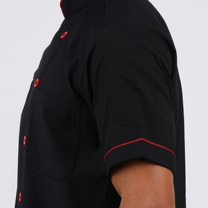2026 En gros Blouses de chef personnalisables à manches courtes avec impression, uniforme de responsable de restaurant - Product Image 6