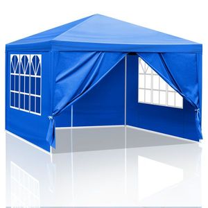 10 X 10 Gazebo Waterproof Outdoor Patio <b>Canopy</b> Blue Party <b>Tent</b> for Wedding & BBQ Catering - Product Image 1