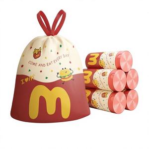 ถุงขยะแบบมีเชือกผูกปิดอัตโนมัติ HDPE หนาพิเศษ ยี่ห้อ Chinei Cute สำหรับใช้ในสำนักงานและที่บ้าน - Product Image 1