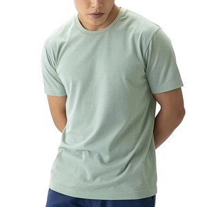 เสื้อยืดแขนสั้นผู้ชาย สีดำ ผ้าฝ้าย ทรงปกติ คอกลม สีพื้น ผ้าเจอร์ซีย์ถัก สวมใส่สบาย - Product Image 2