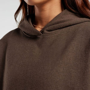 Sudadera con capucha oversize de forro polar cepillado para mujer, estilo holgado, con capucha estructurada, para uso casual y en capas, proveedor de logotipo personalizado, suministro al por mayor - Product Image 4