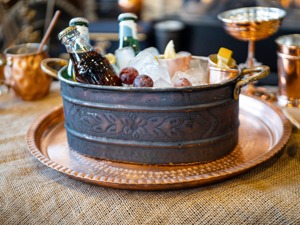 Galvanized Ice Tubs For Parties Events Beverage Cooling Bucket Home Bars Clubs And Outdoor <b>Serving</b> Use Stylish Metal Tub - Product Image 5