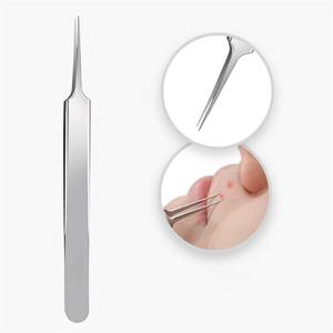 Pince à épiler professionnelle en acier inoxydable pour l'élimination des points noirs et l'extraction des comédons, traitement de l'acné du nez - Product Image 1