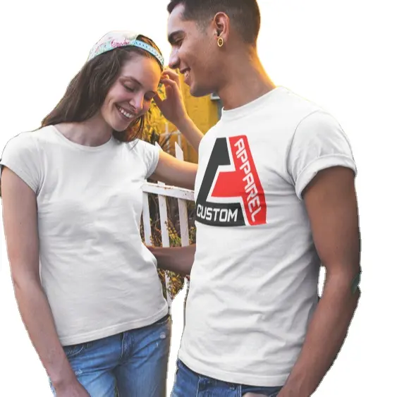 यूनिसेक्स कपास महसूस 100% पॉलिएस्टर टी शर्ट सबलिमिनेशन ब्लैंक शर्ट डाई प्रिंटर के लिए कस्टम टी-शर्ट