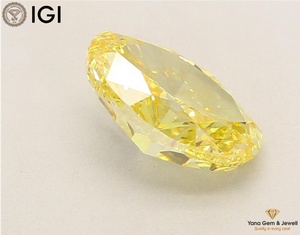 Diamante Cultivado en Laboratorio con Corte Ovalado de 2.50 Quilates, Color Amarillo Intenso, Claridad VVS2, Certificado por IGI para Joyería - Product Image 5