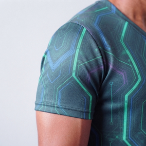 Nueva camiseta elegante para hombre, recién llegada, de manga corta, tela elástica, corte informal. - Product Image 5
